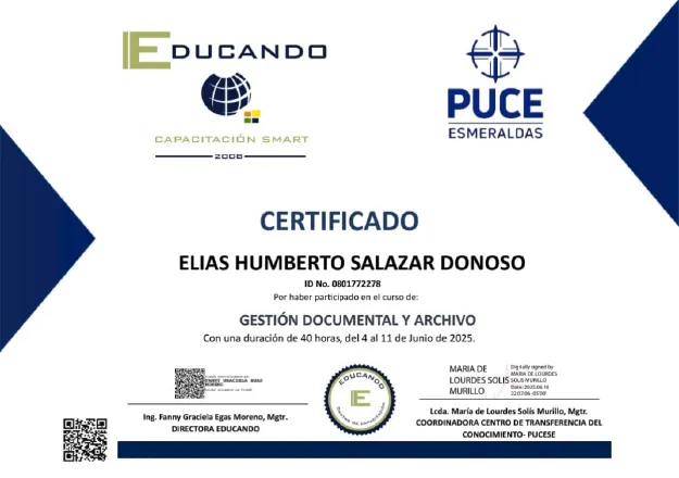 certificado PUCE capacitaciones